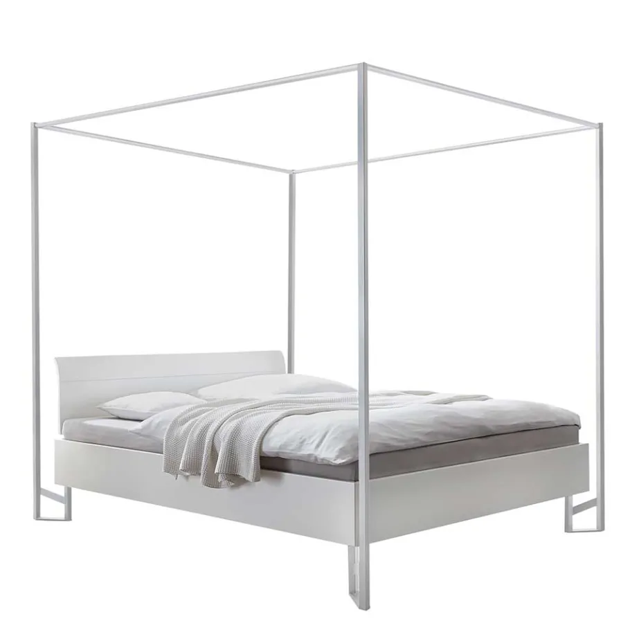 Hot Wohnen 140x200 Himmelbett in Weiß - Yasin
