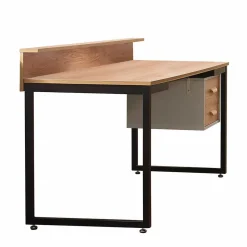 Online Wohnen 140x60 Industrial Schreibtisch mit Aufsatz - Pluta