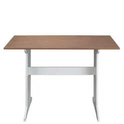 Outlet Wohnen 110x70 Küchentisch in Braun Kiefer & Weiß - Vatina