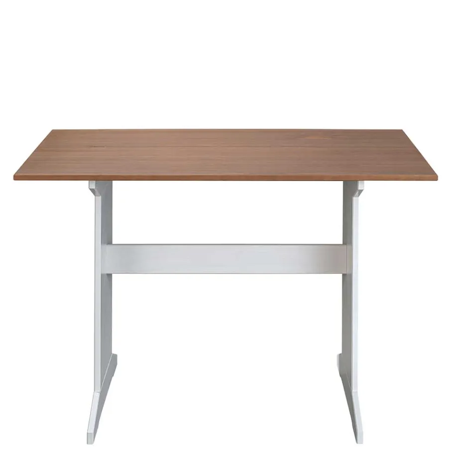 Outlet Wohnen 110x70 Küchentisch in Braun Kiefer & Weiß - Vatina