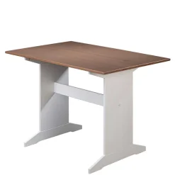 Outlet Wohnen 110x70 Küchentisch in Braun Kiefer & Weiß - Vatina