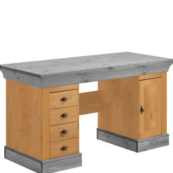 Best Wohnen 144x66 Landhaus Holz-Schreibtisch zweifarbig - Eshelas