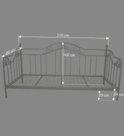 Best Wohnen 90x200 Metall Daybed in Weiß - Alberton