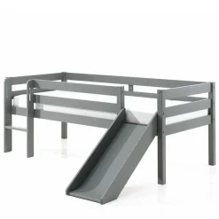 Sale Wohnen 90x200 Mini Hochbett mit Rutsche in Grau - Galicia