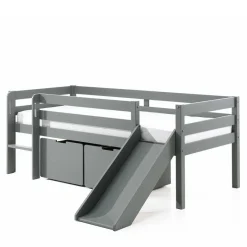 Sale Wohnen 90x200 Mini Hochbett mit Rutsche in Grau - Galicia