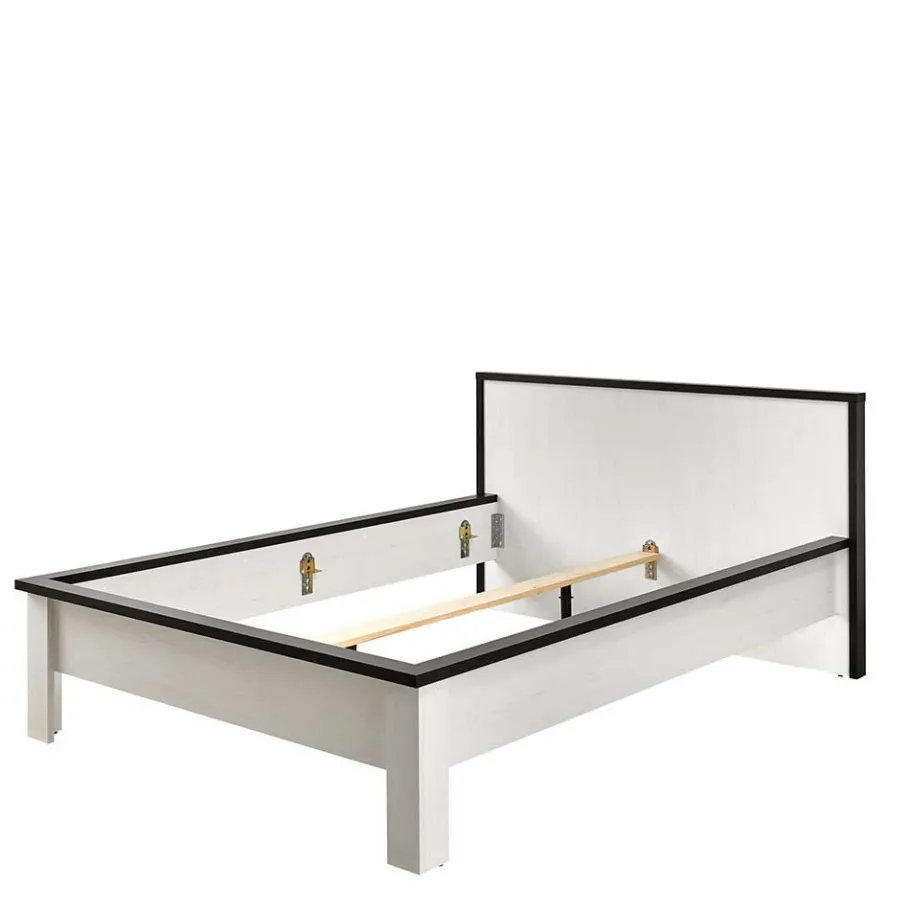 New Wohnen 140x200 Modern Country Bett & Schrank - Tramos (vierteilig)