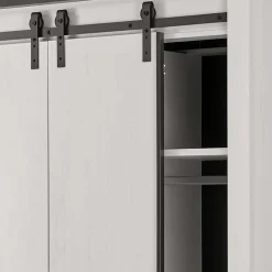 New Wohnen 140x200 Modern Country Bett & Schrank - Tramos (vierteilig)