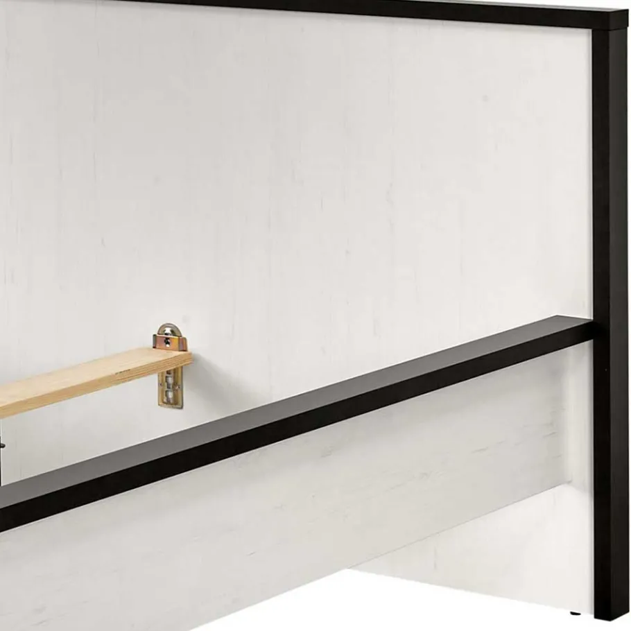New Wohnen 140x200 Modern Country Bett & Schrank - Tramos (vierteilig)