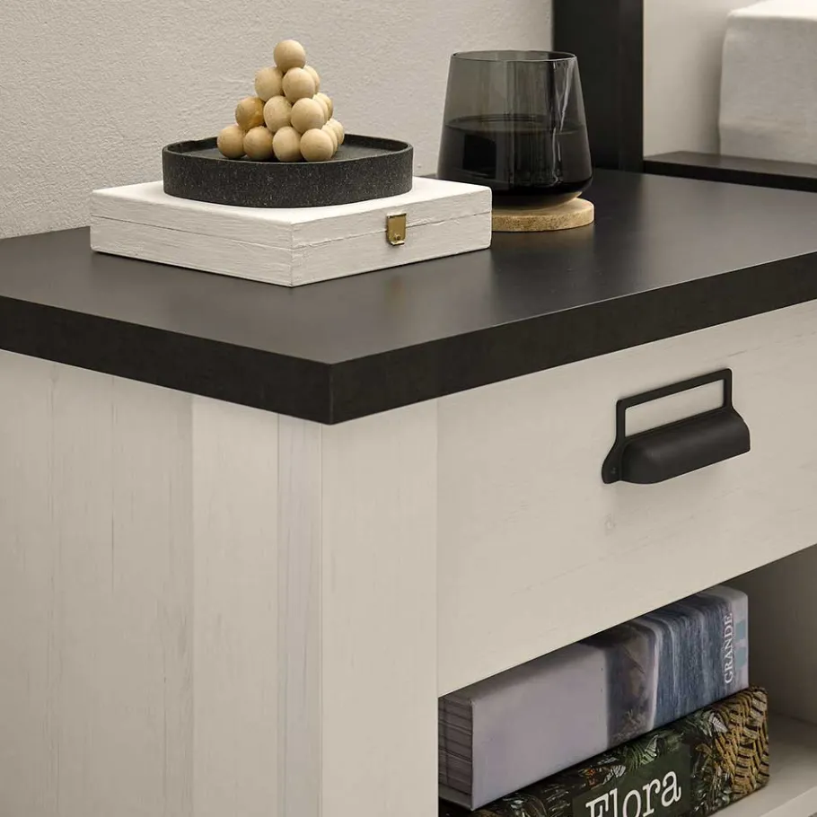 New Wohnen 140x200 Modern Country Bett & Schrank - Tramos (vierteilig)