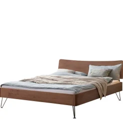 Online Wohnen 140x200 Nussbaum Bett modern - Dattilo