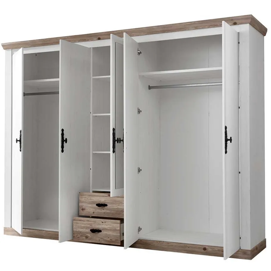 New Wohnen 180x200 Schlafzimmer Möbel komplett - Nedita I (vierteilig)
