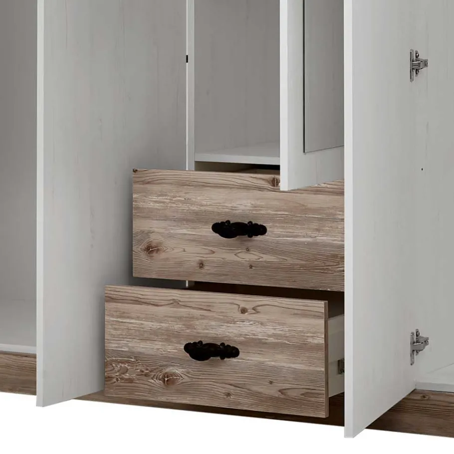 New Wohnen 180x200 Schlafzimmer Möbel komplett - Nedita I (vierteilig)