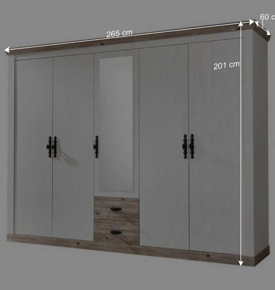 New Wohnen 180x200 Schlafzimmer Möbel komplett - Nedita I (vierteilig)