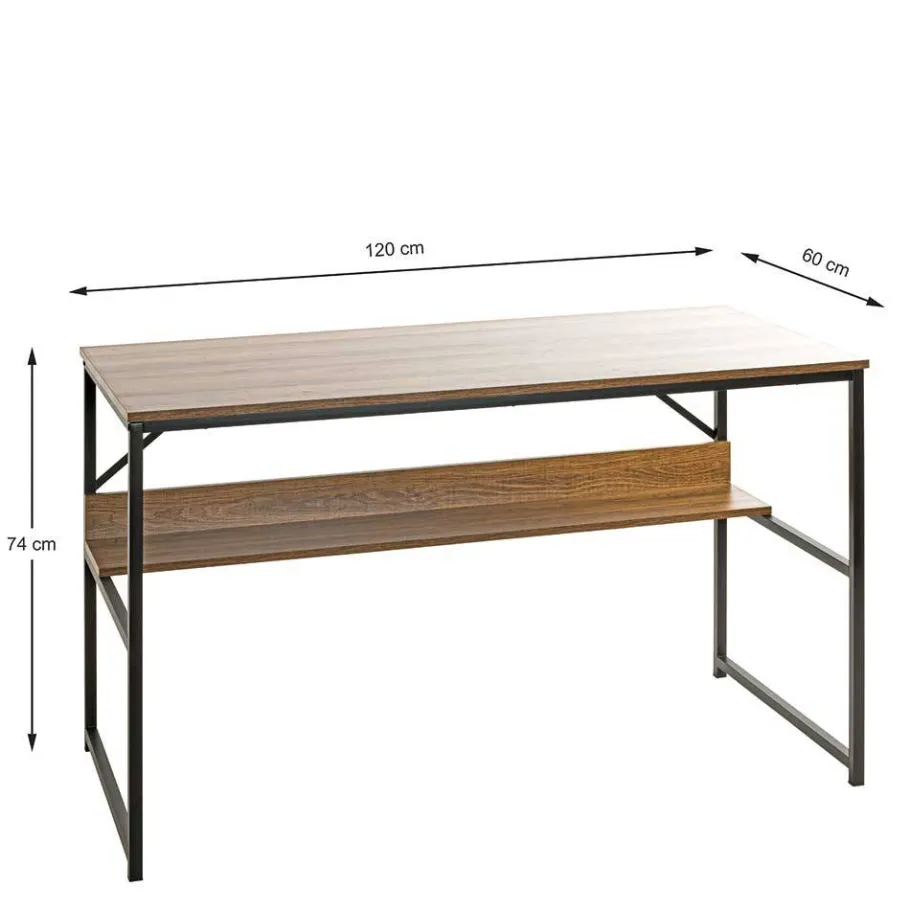 Discount Wohnen 120x60 Schreibtisch in Eiche Nachbildung - Fulias