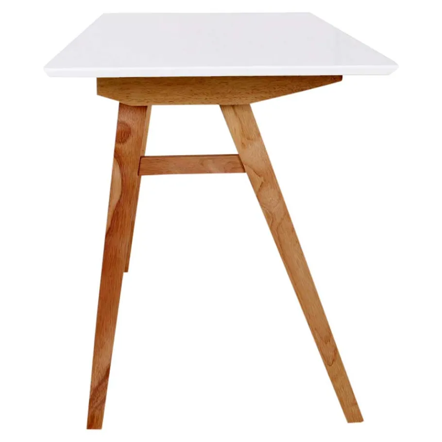 New Wohnen 120x60 Schreibtisch in Weiß & Natur - Cora