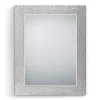 Discount Wohnen 55x70 Spiegel mit breitem Rahmen in Silber - Tunapuna