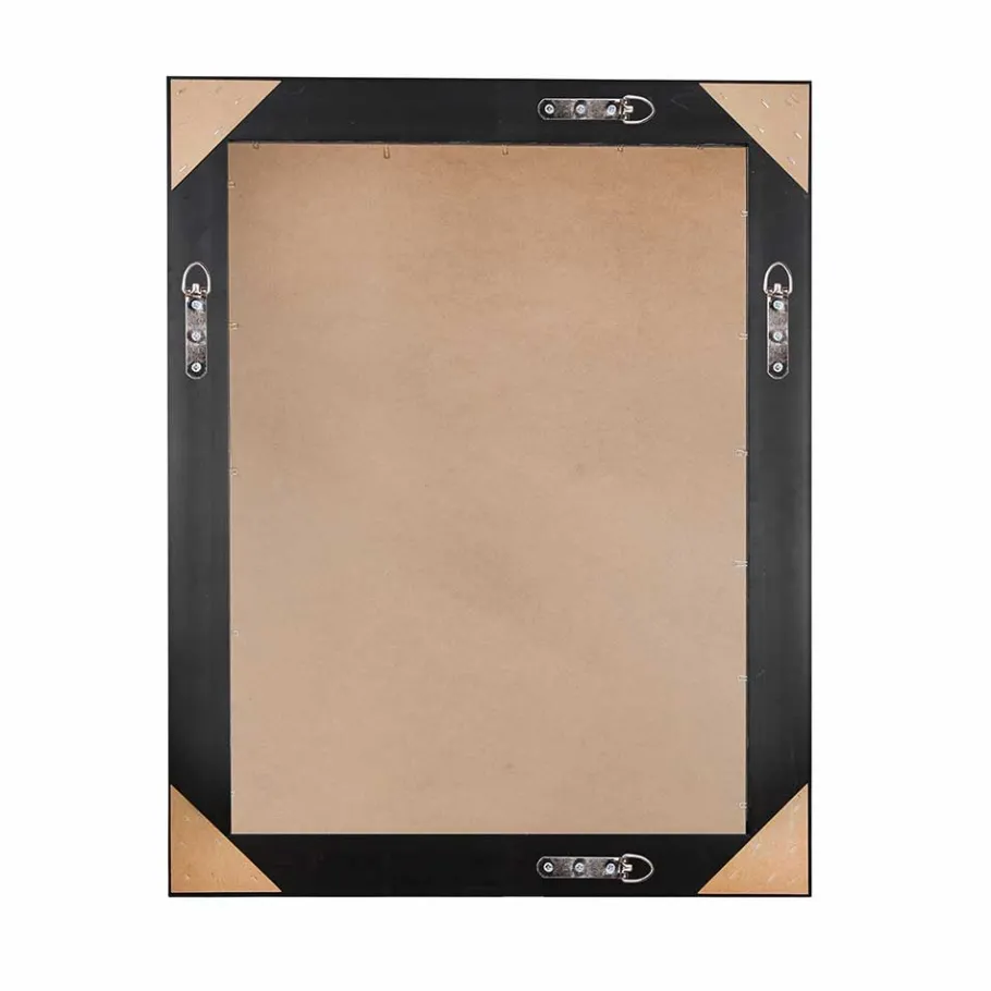 Discount Wohnen 55x70 Spiegel mit breitem Rahmen in Silber - Tunapuna