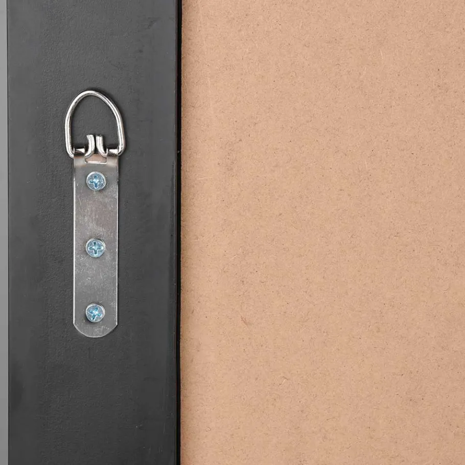 Discount Wohnen 55x70 Spiegel mit breitem Rahmen in Silber - Tunapuna