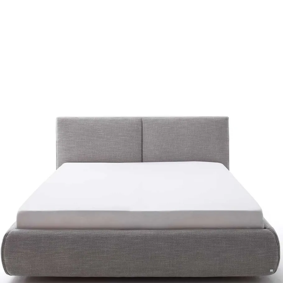 Wohnen 180x200 Stauraum Polsterbett in hellem Grau - Vilantinos