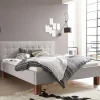 New Wohnen 140x200 Stoffbett in Grau meliert - Anisa