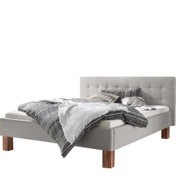 New Wohnen 140x200 Stoffbett in Grau meliert - Anisa