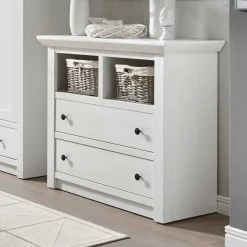 Wohnen 104x90 Touchwood Kommode mit 2 Schubladen - Chelles