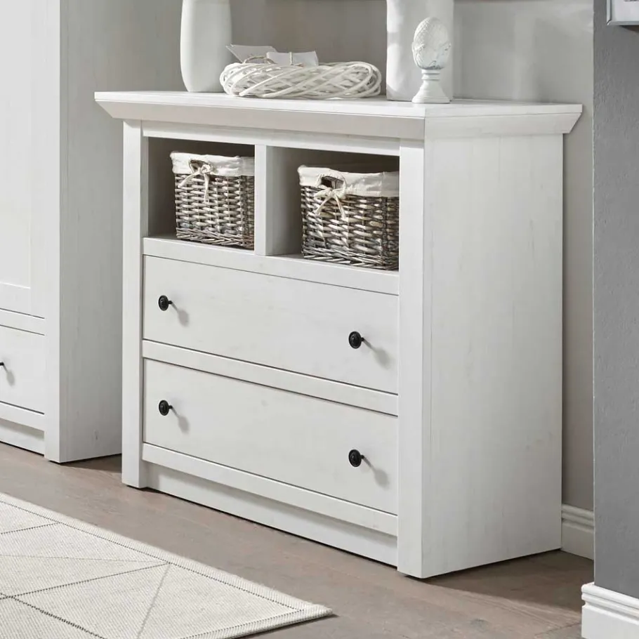 Wohnen 104x90 Touchwood Kommode mit 2 Schubladen - Chelles