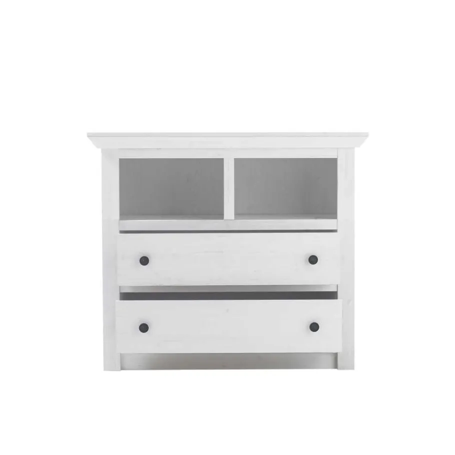 Wohnen 104x90 Touchwood Kommode mit 2 Schubladen - Chelles