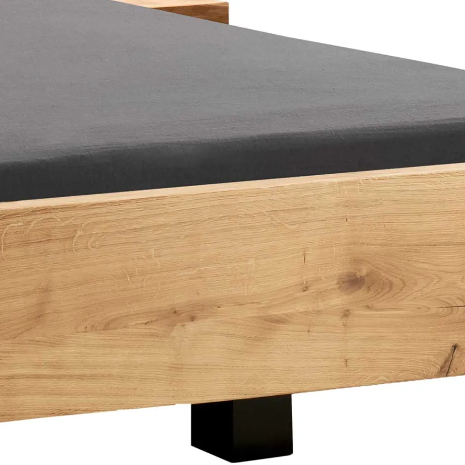 Best Wohnen 140x200 Wildeiche Bett in Schwebeoptik - Comrinaca (dreiteilig)