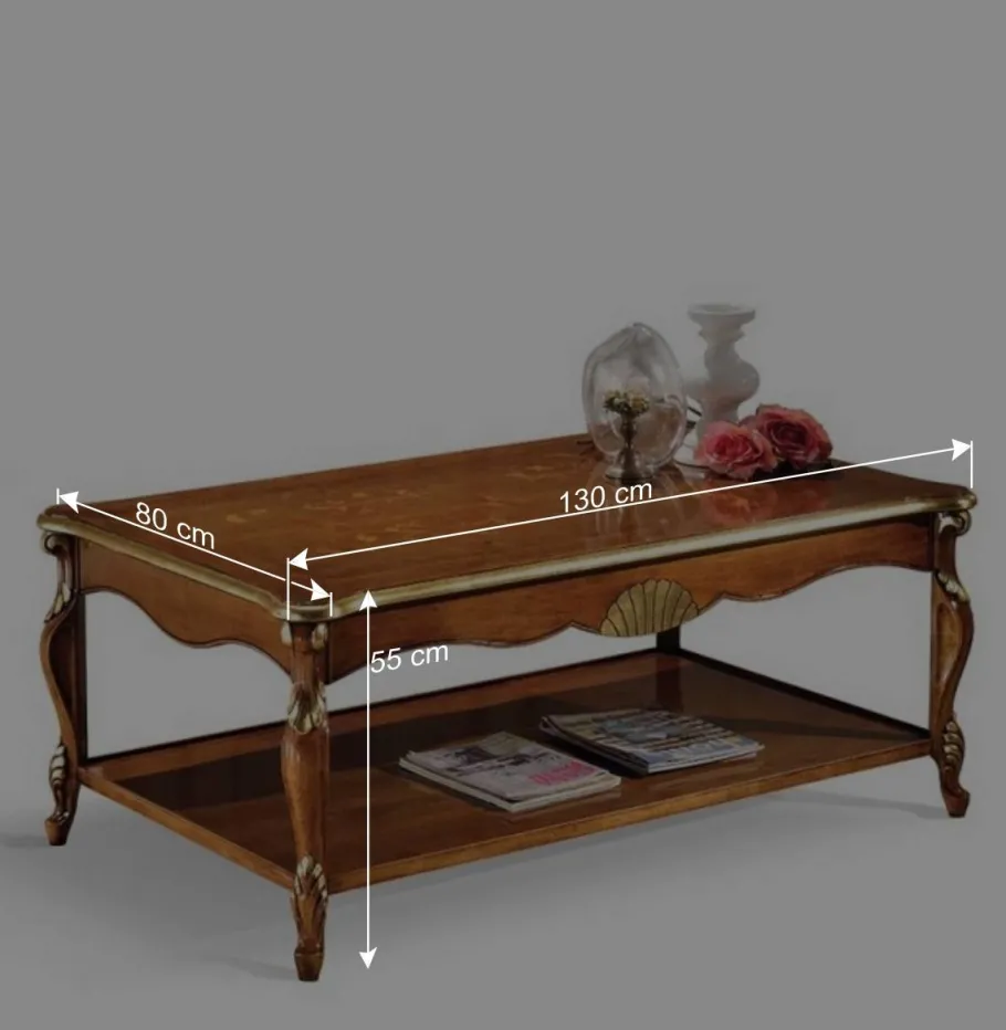 Wohnen 130x80 Wohnzimmertisch im Italienischen Stil - Carlenna