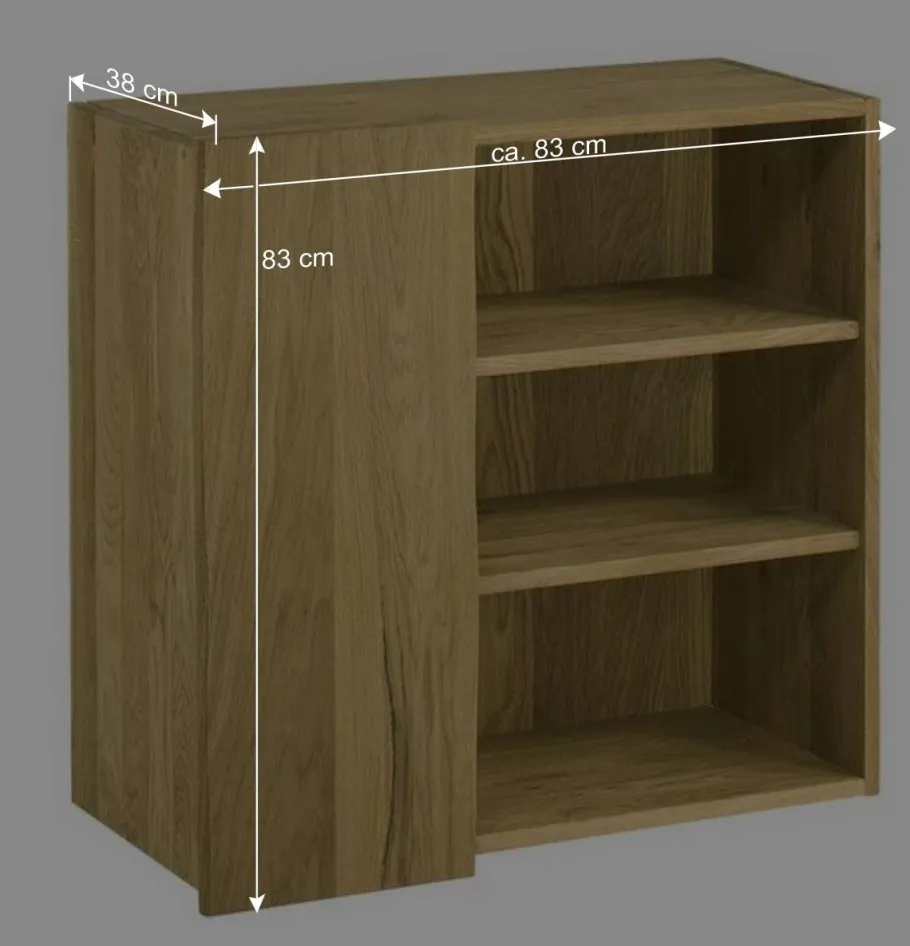 Sale Wohnen 83x83cm Flur Holz Regal mit Schrankfach - Avidora