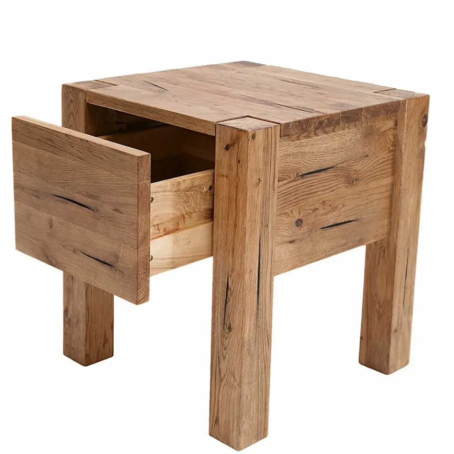 Hot Wohnen 40x40cm Holz Nachtschrank mit Schublade - Lyrodios