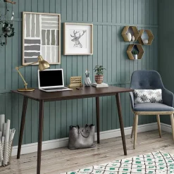 Online Wohnen 121x60cm Schreibtisch in Walnuss - Despelin