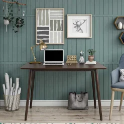 Online Wohnen 121x60cm Schreibtisch in Walnuss - Despelin