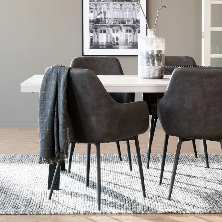 Online Wohnen X-Fuß Tisch Essplatz für 6 Personen - Freshna (siebenteilig)