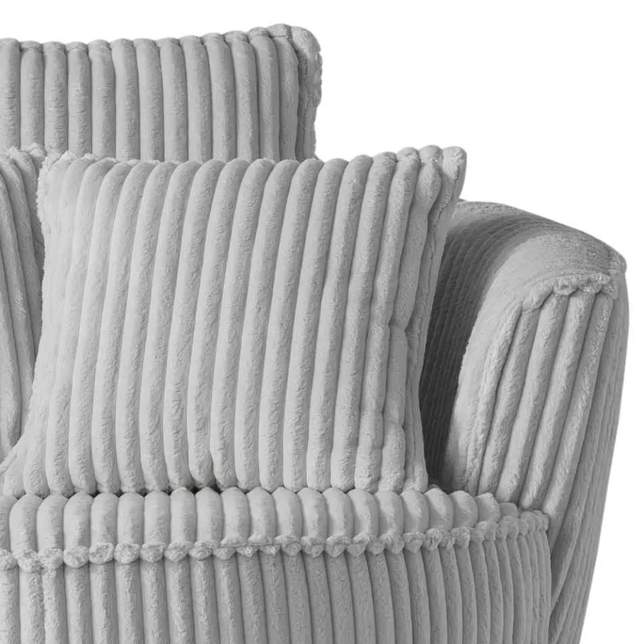 Clearance Wohnen XL Drehsessel mit Hocker Set - Iliana (zweiteilig)