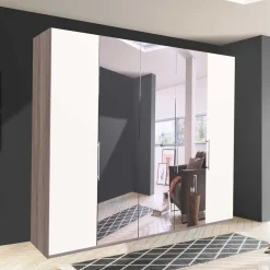 Discount Wohnen XL Kleiderschrank mit Spiegel - Tivierto