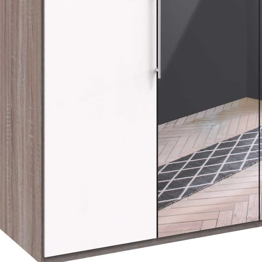 Discount Wohnen XL Kleiderschrank mit Spiegel - Tivierto