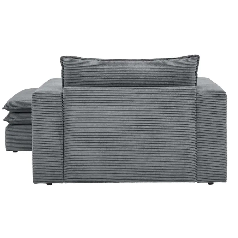 Sale Wohnen XL Sessel mit Hocker in Anthrazit - Ruffos (zweiteilig)