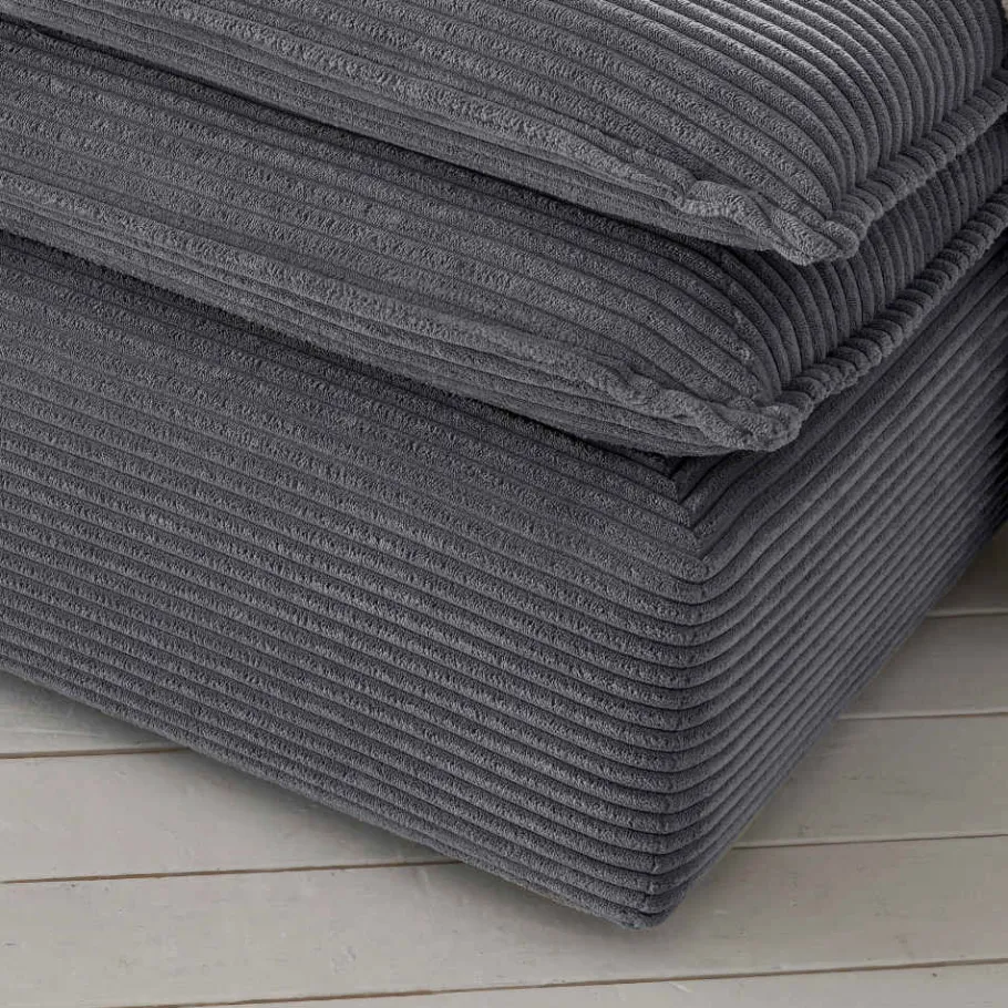 Sale Wohnen XL Sessel mit Hocker in Anthrazit - Ruffos (zweiteilig)
