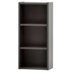 Outlet Wohnen 30x64x18 3 Fächer Badregal in Dunkelgrau - Breznia