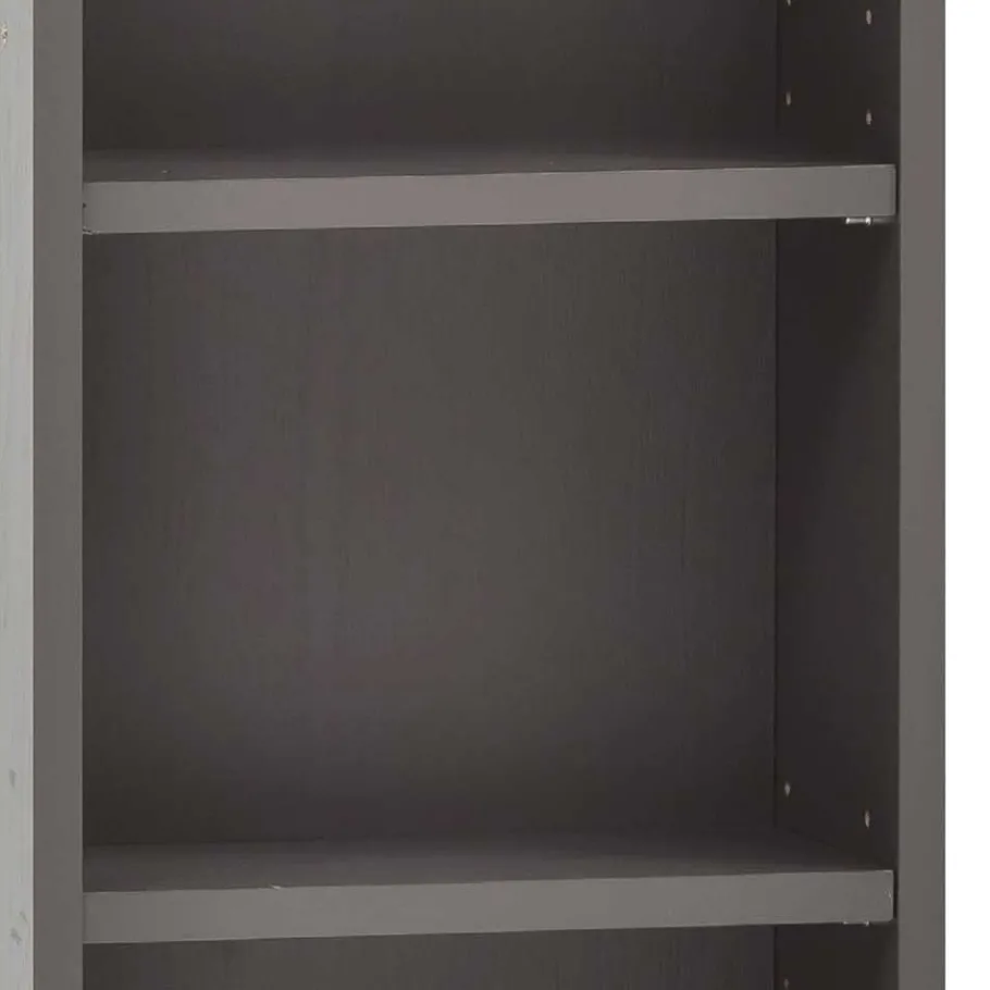 Outlet Wohnen 30x64x18 3 Fächer Badregal in Dunkelgrau - Breznia