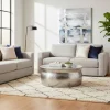 Online Wohnen 75x31x75 Alu Couchtisch in Silber - Cremo