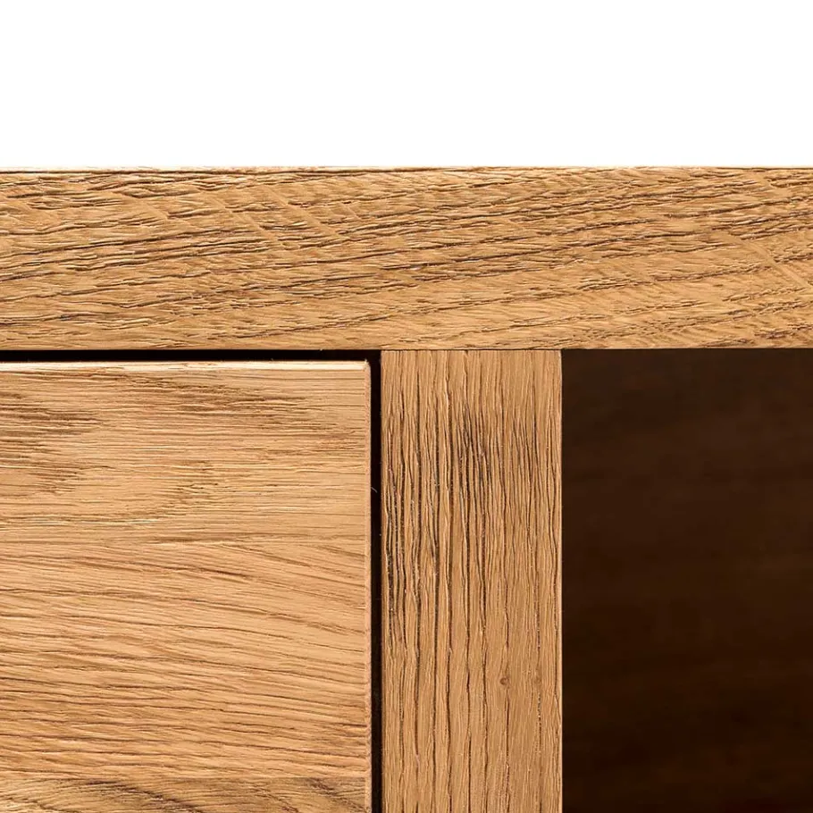 Best Wohnen 180x75x45 Asteiche Sideboard mit Metallfüßen - Ventida