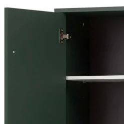 New Wohnen 67x184x33 Bad Hochschrank in Dunkelgrün & Gold - Aqua