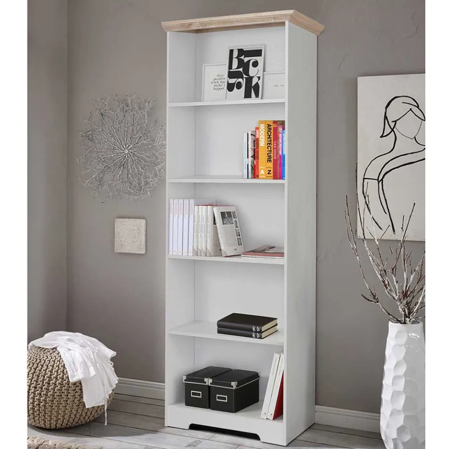 Clearance Wohnen 75x180x30 Bücher Regal mit fünf Fächern - Akedra