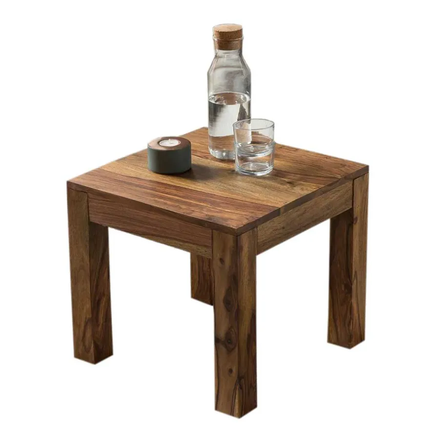 Wohnen 45x40x45 Beistelltisch aus Massivholz Sheesham - Hoslo