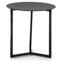 Clearance Wohnen 50x50x50 Beistelltisch aus Schwarzglas - Nexter
