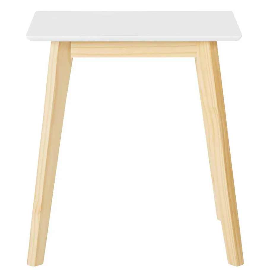 Online Wohnen 52x59x38 Beistelltisch in Weiß & Kiefer - Ivonas