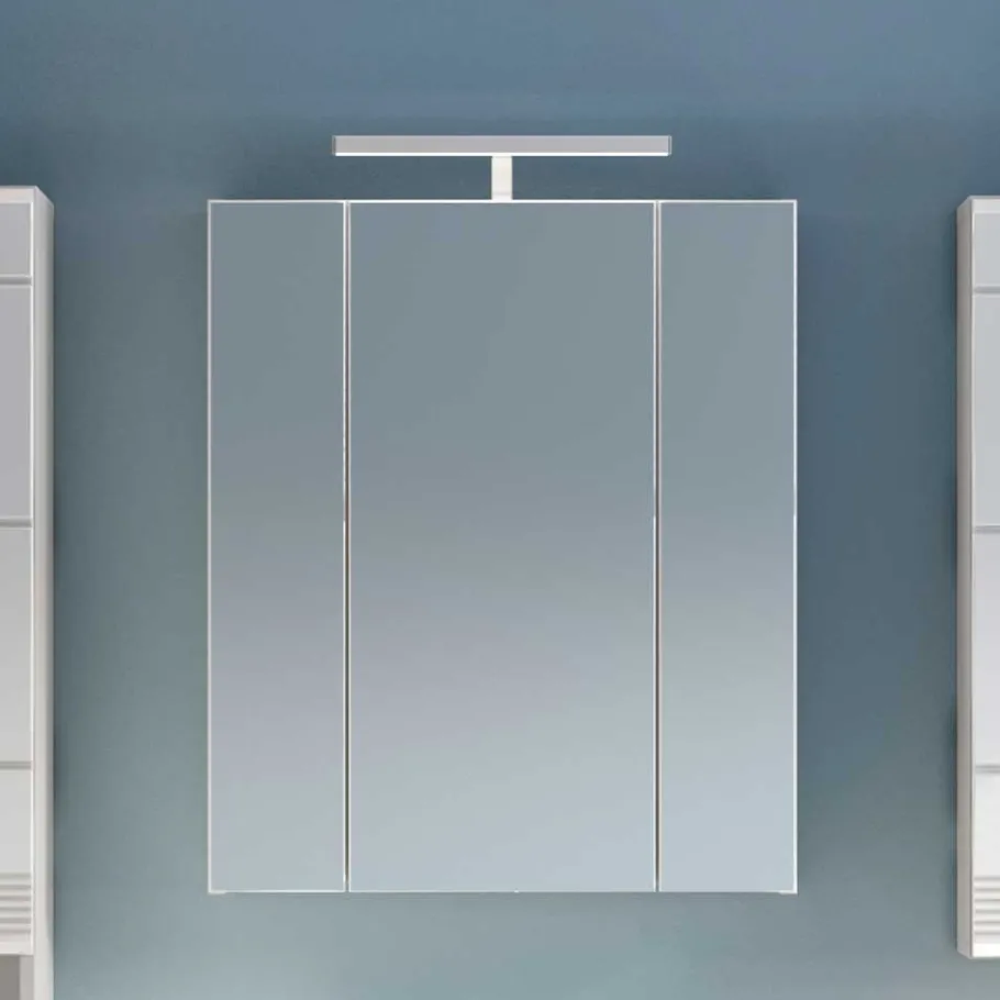 Best Wohnen 60x70x18 cm Bad Spiegelschrank 3-türig - Whale